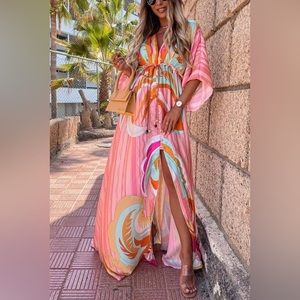 BRAND NEW Rainbow Maxi Dress.